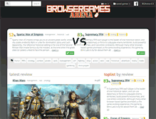 Tablet Screenshot of browsergamesarena.com